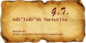 Góliáth Tertullia névjegykártya